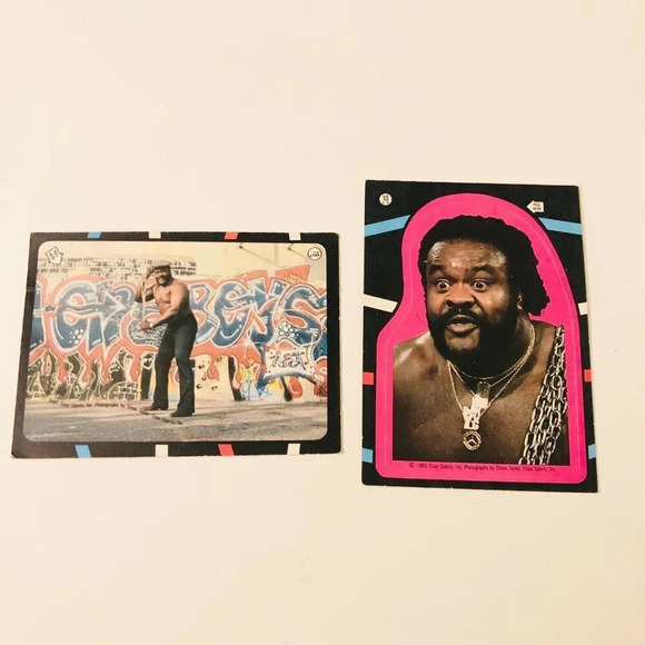 Vtg 1985 WWF Junkyard Dog Titan Sports Wrestling Stickers - Picture 1 of 15